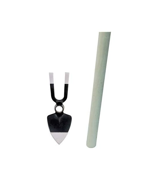 Orsatti Zappa Cuore Bidente Occhio T 229 + Manico Orsatti Acciaio Forgiato/Faggio Gr 550 Mm 110X300 H.Cm 130