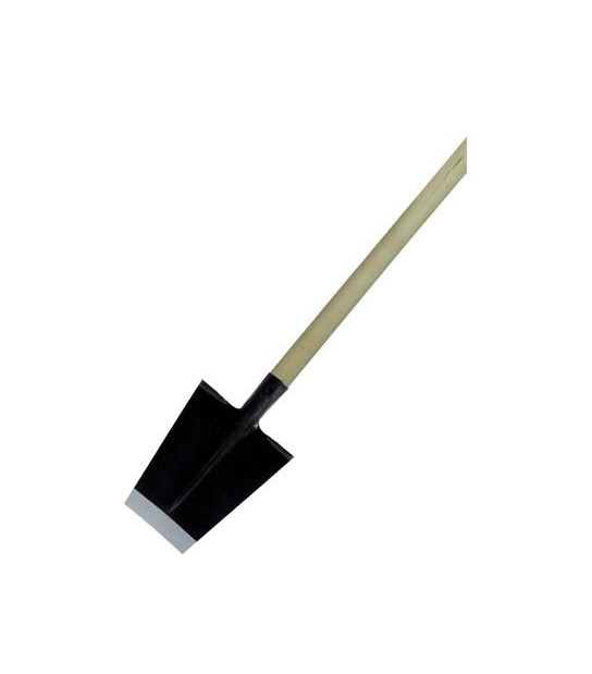 Vanghetto Punta Quadra Forgiato + Manico Acciaio/Legno Cm 37X22 H.Cm 168