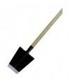 Vanghetto Punta Quadra Forgiato + Manico Acciaio/Legno Cm 37X22 H.Cm 168