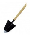 Vanghetto A Punta Forgiato + Manico Acciaio/Legno Cm 29X33 H.Cm 168