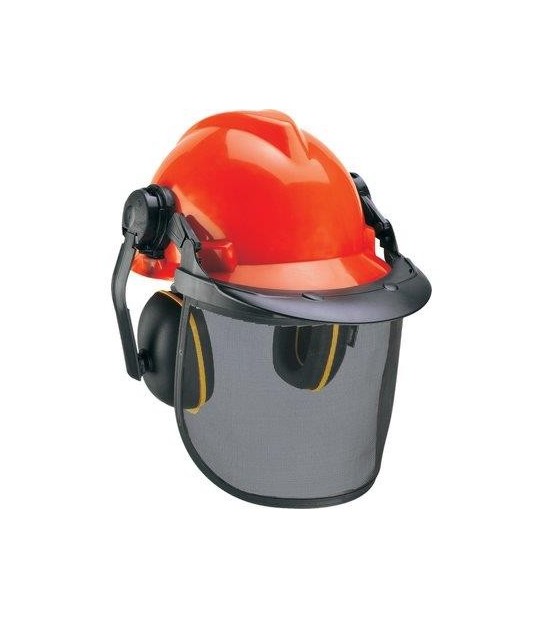 Einhell Visiera Rete Metallo + Elmetto + Cuffia Einhell H.Cm 19