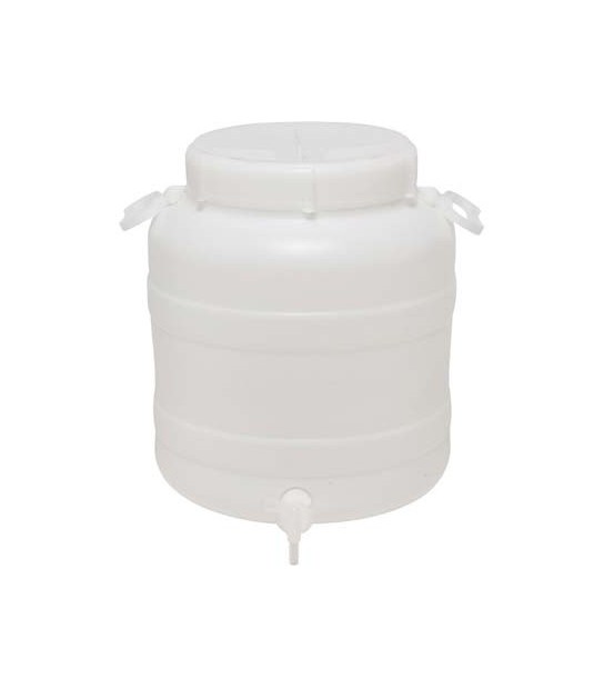 Fusto Bocca Larga X Rubinetto Hdpe Lt 30 Mm 355 H.Mm 425 3/4F