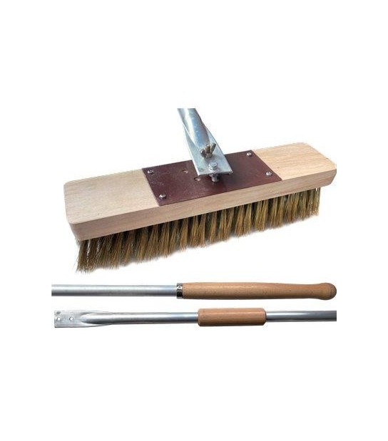Domus Spazzola Forno Domus + Manico Domus Ottone/Legno Cm 26X6 H. Cm 220