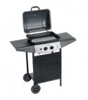 Ompagrill Barbecue Gas Double Cooking System 2 Ompagrill Fuochi 2 Cm 98X43 H.Cm 100 + Roccia Lavica