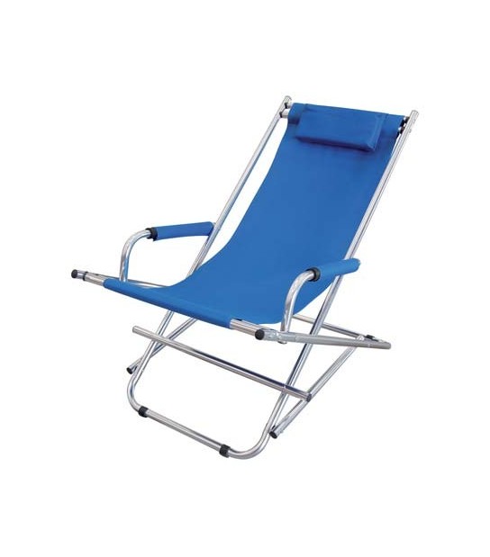 Domus Sdraio Relax Domus Alluminio/Poly Blu Cm 97X54 H.Cm 77
