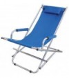 Domus Sdraio Relax Domus Alluminio/Poly Blu Cm 97X54 H.Cm 77