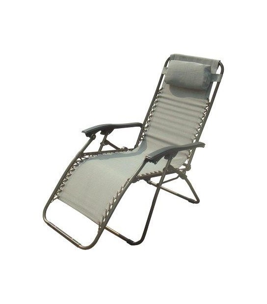 Domus Sdraio Virtus Domus Acciaio/Text Tortora Cm 90/165X65 H.Cm 112