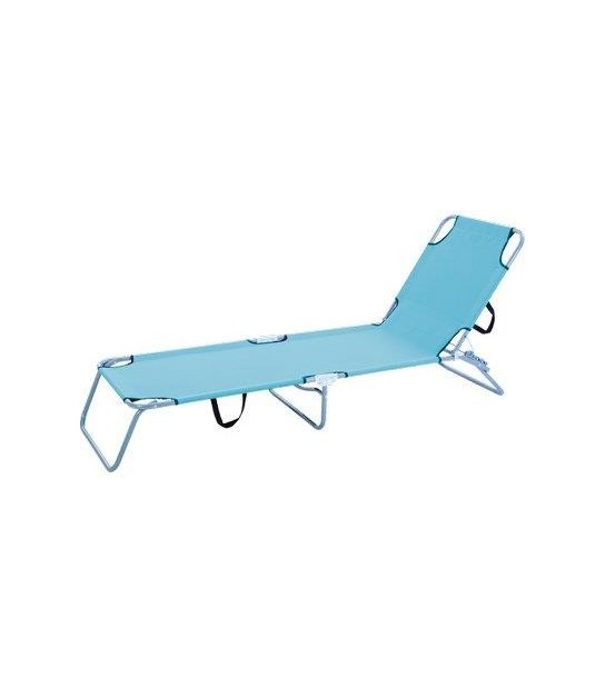 Domus Lettino Male Domus Acciaio/Poly Celeste Cm 58X190 H.Cm 27