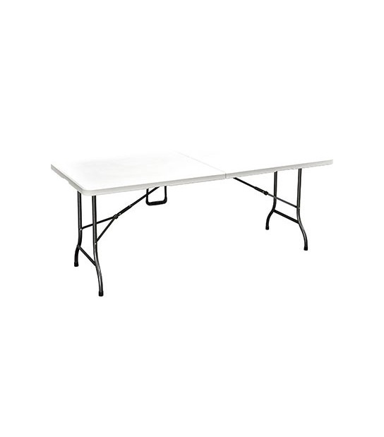 Domus Tavolo Catering Domus Hdpe Bianco/Acciaio Cm 180X75 H.Cm 74