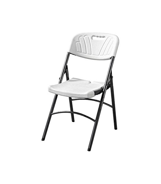 Domus Sedia Catering Domus Hdpe Bianco/Acciaio Cm 63X44.5 H.Cm 80.5