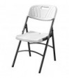 Domus Sedia Catering Domus Hdpe Bianco/Acciaio Cm 63X44.5 H.Cm 80.5