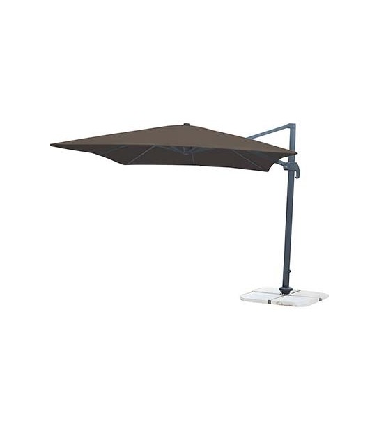 Domus Ombrellone Palo Laterale Top Domus Alluminio/Poly Tortora Mm 77X53 Mt 3X3