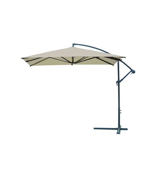 Domus Ombrellone Palo Laterale Banana Domus Acciaio/Poly Ecru Mm 48 Mt 3X3