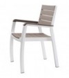 Keter Sedia Harmony + Braccioli Keter Pp Bianco Cappuccino Cm 58X58 H.Cm 86