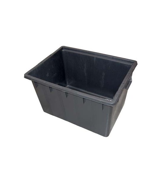 Ics Mastellone Rettangolare Nero Ics Ldpe Lt 180 Cm 80X60 H.Cm 48 + Manici