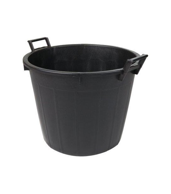 Ics Mastello Tondo 2 Manici Ics Ldpe Nero Lt 32 Cm 44 H.Cm 35