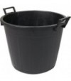 Ics Mastello Tondo 2 Manici Ics Ldpe Nero Lt 32 Cm 44 H.Cm 35