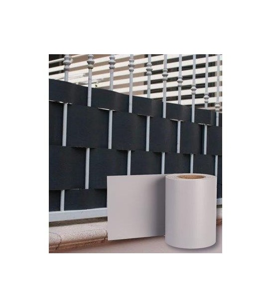 Effe Fascia Coprente Ringhiere Effe Pvc Grigio Chiaro H.Cm 19 Mt 35 + 20 Clips