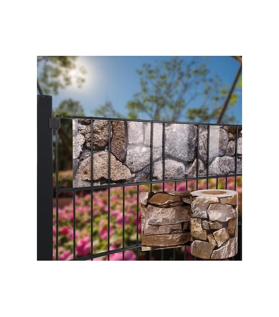 Effe Fascia Coprente Ringhiere Effe Pvc Pietra H.Cm 19 Mt 35 + 20 Clips