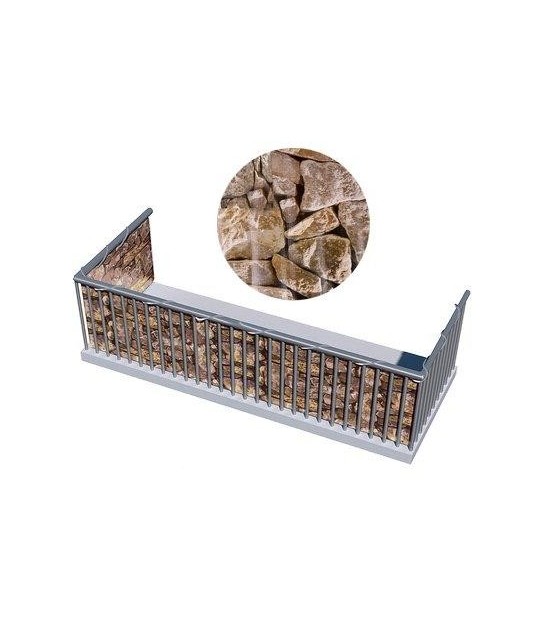 Stars Telo Balcone Frangivista Stampato Stars Pvc Pietra Gr/Mq 450 H.Cm 90 L.Mt 6 + Corda