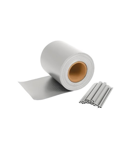 Effe Fascia Coprente Ringhiere Effe Pvc Bianco H.Cm 19 Mt 35 + 20 Clips