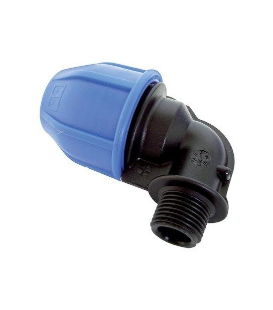 Gomito A Compressione Filetto Maschio Pn16 Mm 20X3/4M