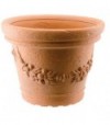 Di Martino Vaso Tondo Elios Pottery Collection Gdm Resina Terracotta Cm 60 H.Cm 47