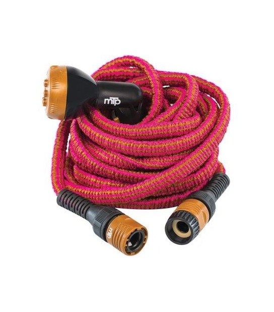 Tubo Irrigazione Estensibile Wally Italy Mt 12,5/25 Bronzo/Fucsia +Raccordi+Pistola