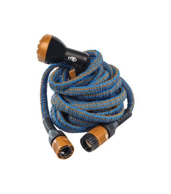 Tubo Irrigazione Estensibile Wally Italy Mt 12,5/25 Bronzo/Azzurro +Raccordi+Pistola