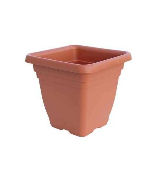 Ics Vaso Quadro Laurus Ics Pp Terracotta Cm 45X45 H.Cm 40