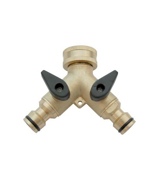 Stars Presa A Rubinetto Ottone 2 Innesti Rapidi Stars 3/4F