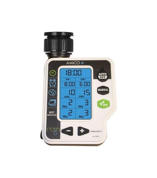 Rain Centralina Irrigazione Amico +2 Rain Innesto Rapido 3/4F 2Xstilo Aa Volt 1,5