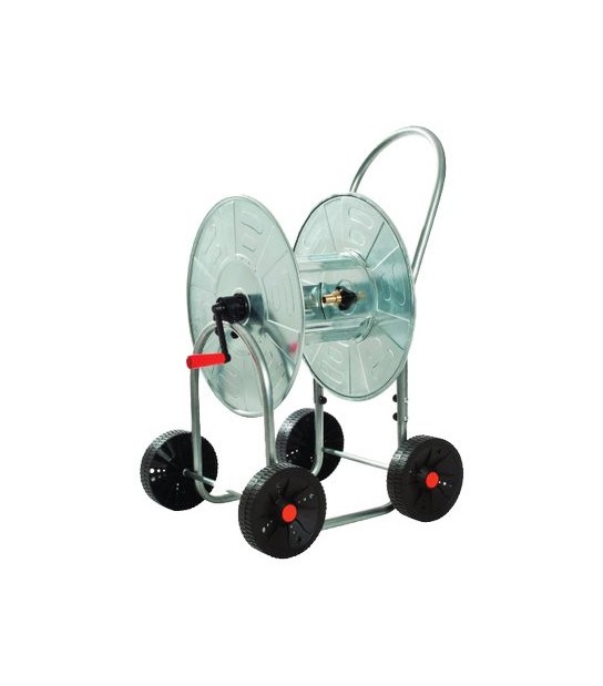 Agrati Avvolgitubo Irrigazione Carrellato Agrati Acciaio Zincato 4 Ruote Plt X Tubo 3/4 Mt 80