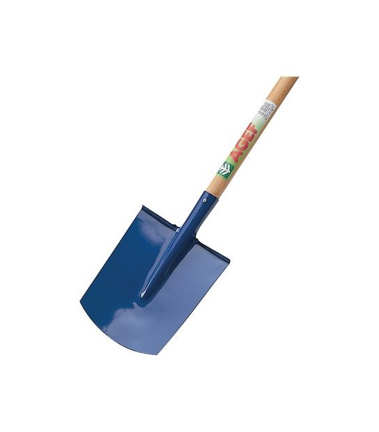 Agef Vanghetto Punta Quadra Stampato + Manico Agef Acciaio/Faggio Cm 18X21 H.Cm 138