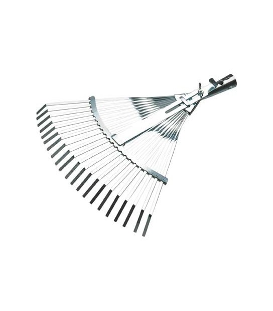 Agef Scopa Giardino A Ventaglio 851 Agef Acciaio Zinc Cm 39/48X41,5 O.Conico Mm 26