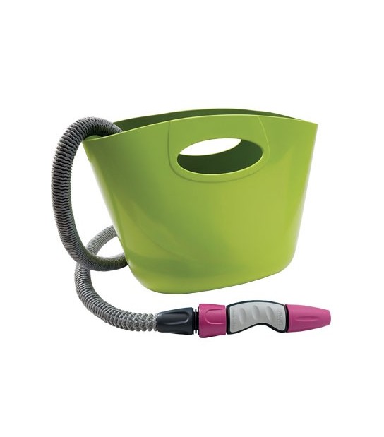 G.F. Tubo Irrigazione Estensibile Aquapop Kit Borsa Gf Lime Mt 5/15 +Raccordi+Lancia