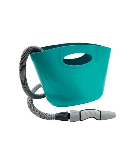 G.F. Tubo Irrigazione Estensibile Aquapop Kit Borsa Gf Blue Mt 5/15 +Raccordi+Lancia