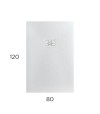 Piatto doccia Ardesia Matt 120 x 80 x 3 cm Bianco