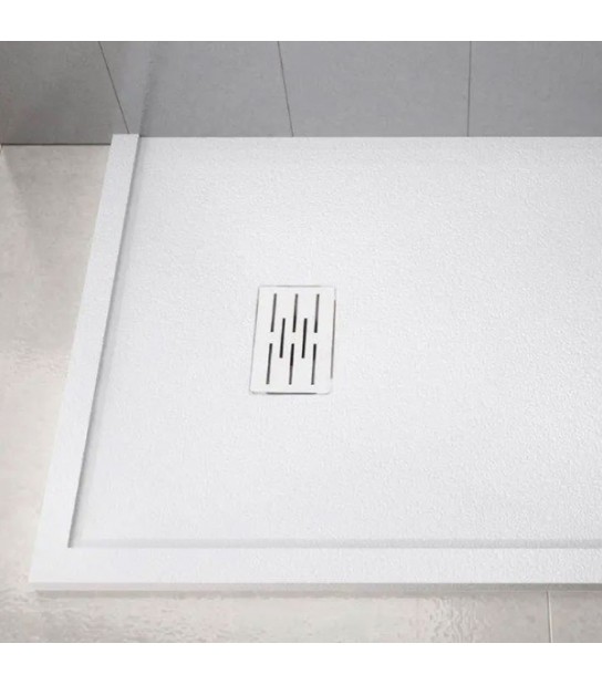 Piatto doccia Ardesia Matt 80 x 80 x 3 cm Bianco
