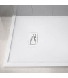 Piatto doccia Ardesia Matt 80 x 80 x 3 cm Bianco