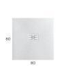 Piatto doccia Ardesia Matt 80 x 80 x 3 cm Bianco