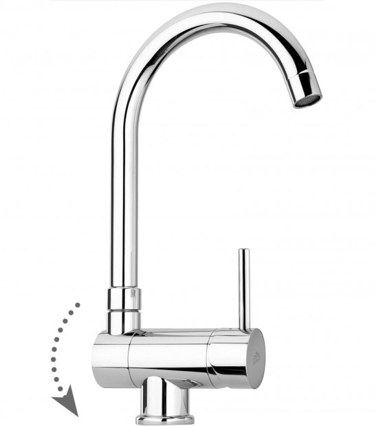 Paffoni Stick Miscelatore Reclinabile Sottofinestra Monoforo per Lavello Cromo