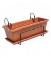 Ics Cassetta + Sottocassetta Iris + Balconiera Ics Pp Terracotta Cm 40X20 H.Cm 16