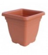 Ics Vaso Quadro Laurus Ics Pp Terracotta Cm 45X45 H.Cm 40