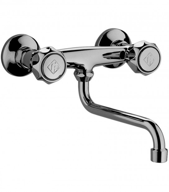 Paffoni Danubio Miscelatore Gruppo da Parete per Lavello Cromo