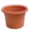 Ics Vaso Cilindrico Dahlia Ics Pp Terracotta Cm 35 H.Cm 25