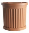 Bama Vaso Mezzotondo Roma + Sottovaso Bama Pp Terracotta Cm 27X52 H.Cm 49