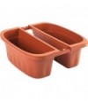 Bama Fioriera Doppia Klunia Bama Pp Terracotta Cm 40X19,8 H.Cm 18,5