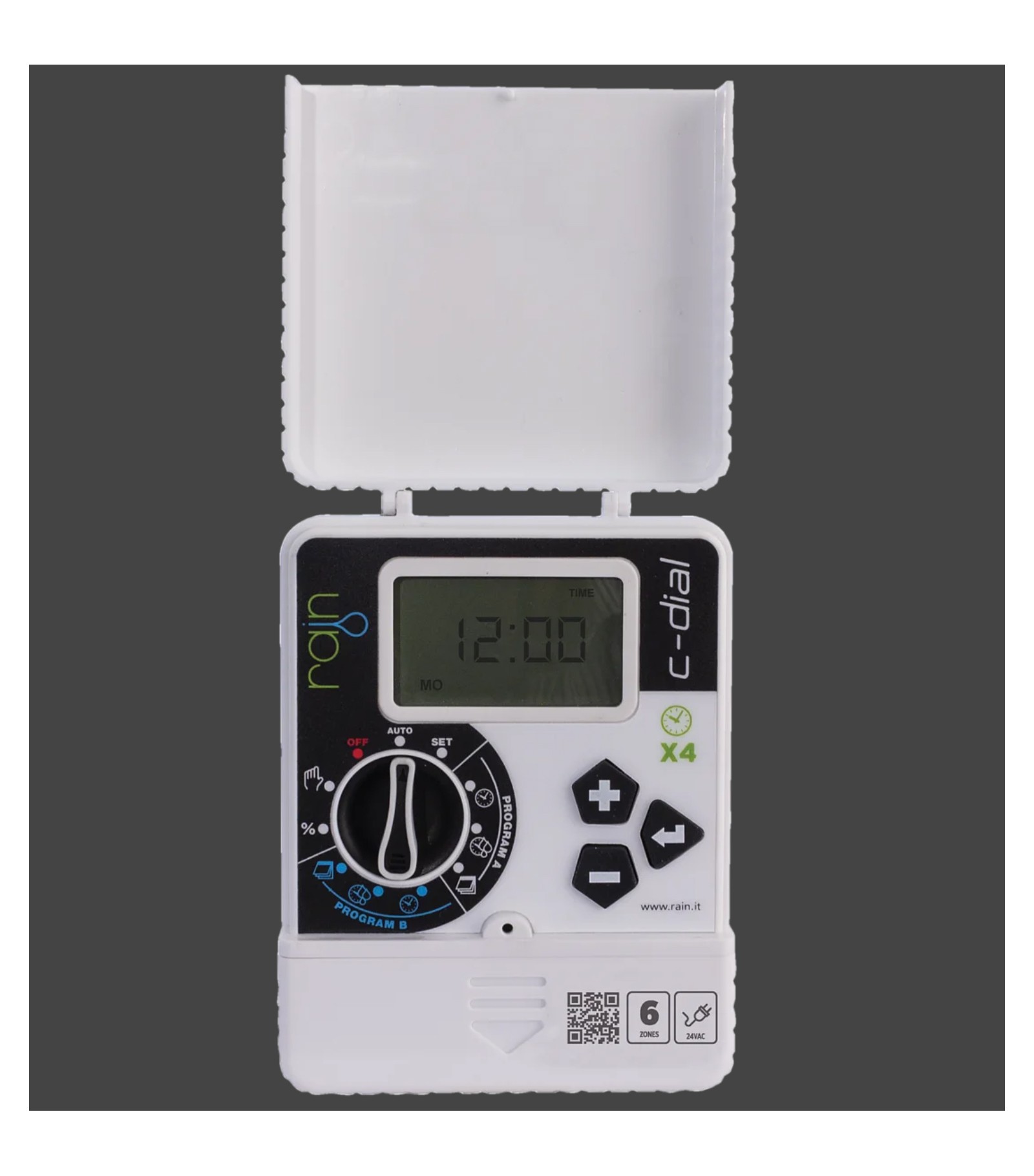 Centralina Irrigazione 4 Zone Rain I-Dial 24VAC - Programmatore Indoor Con Trasformatore Per Elettrovalvole - Foto 8