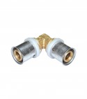 Raccordo Curvo Gomito 90Â° a pressare in Ottone per Tubo Multistrato 32 X 3